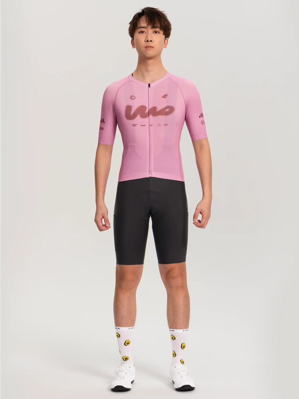 WOW Men's SS Jersey - Pink front view