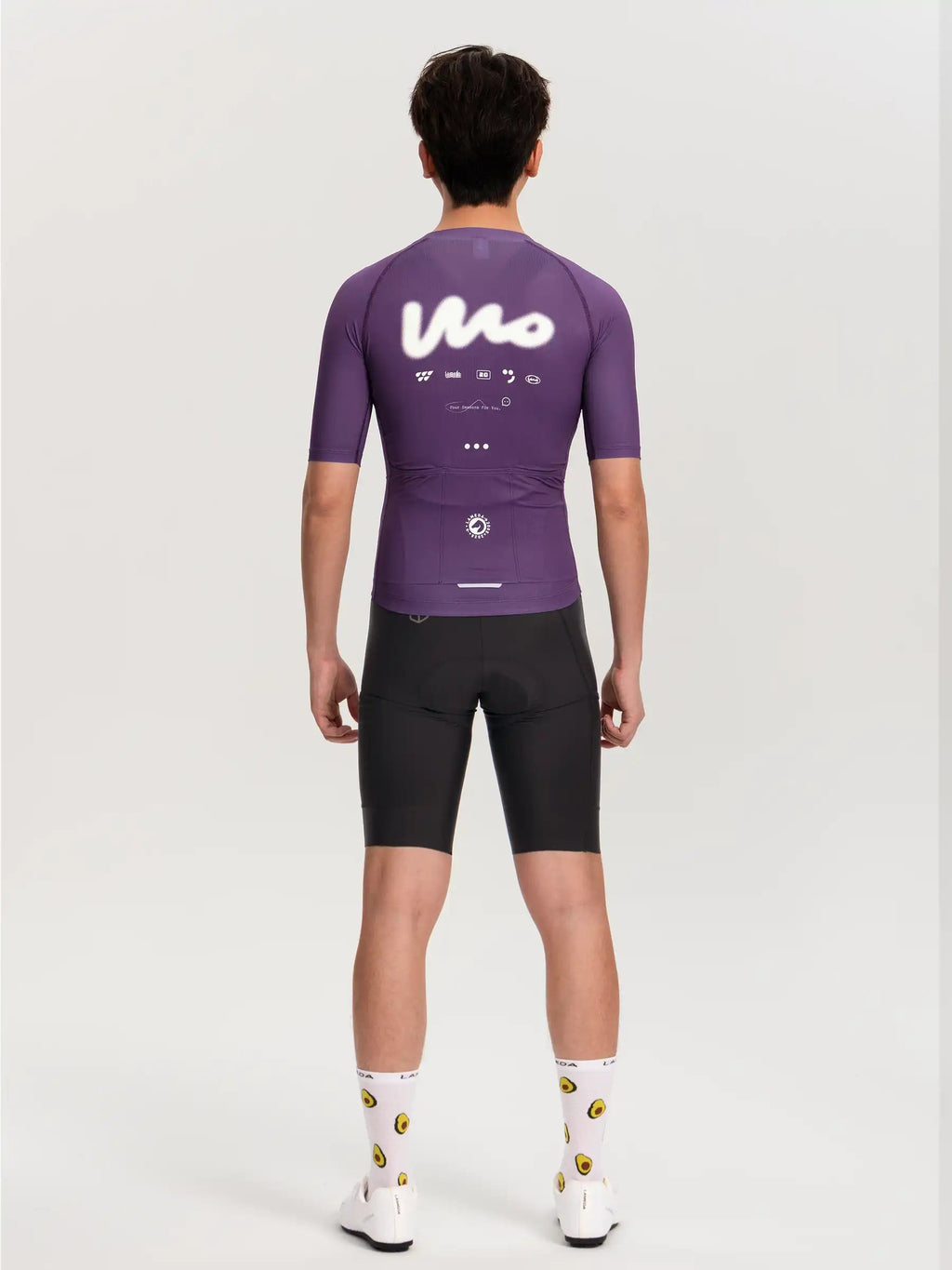 WOW Men's SS Jersey - Purple back view