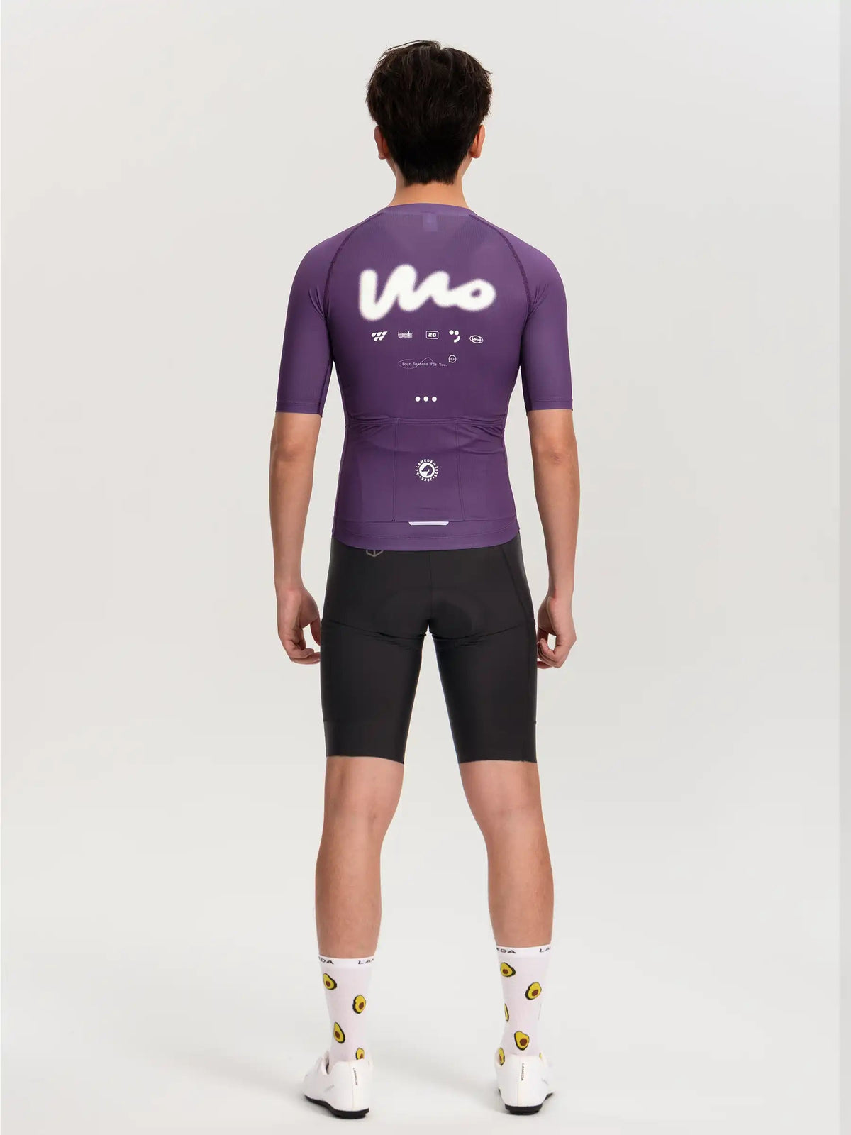 WOW Men's SS Jersey - Purple back view
