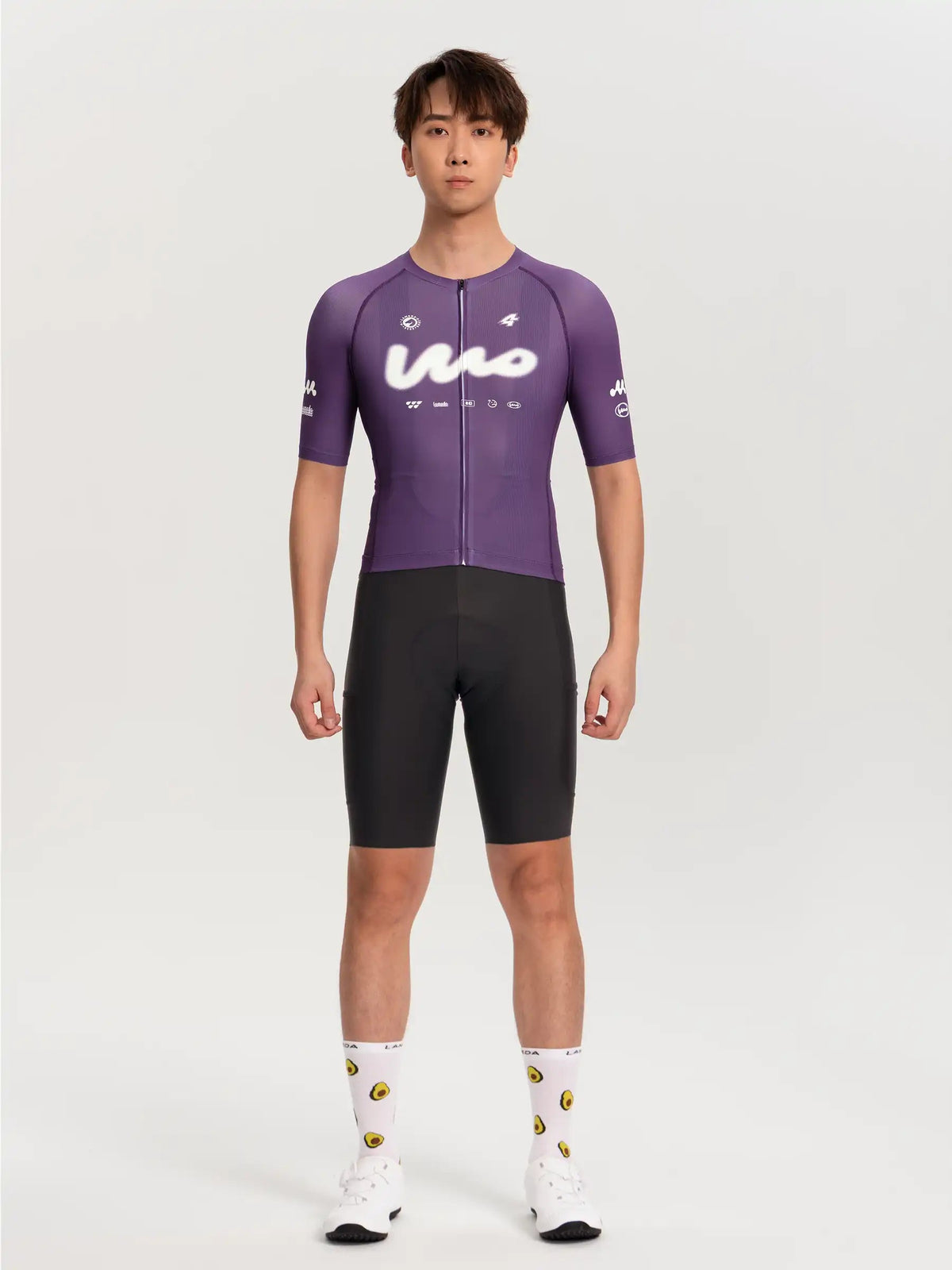 WOW Men's SS Jersey - Purple front view